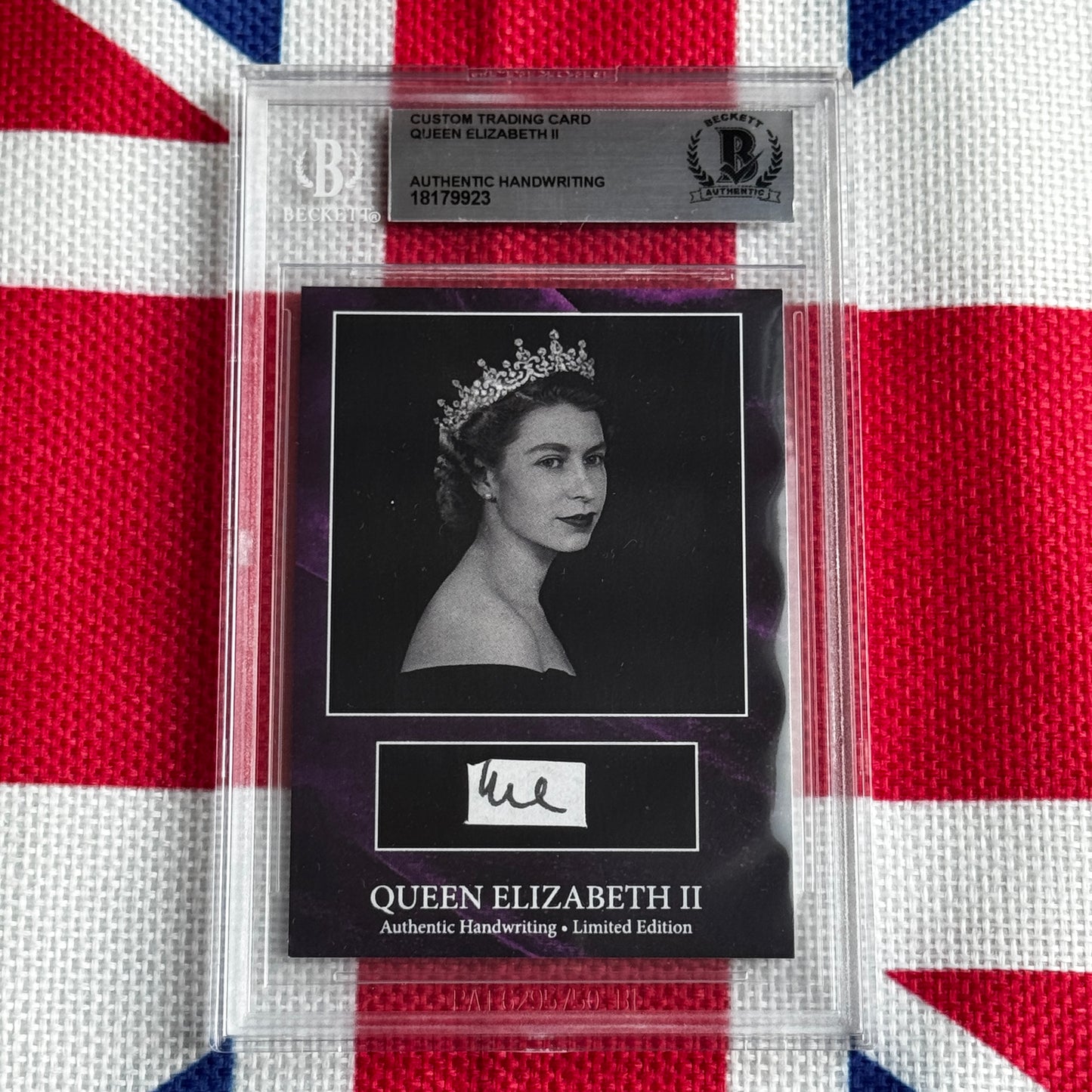 Queen Elizabeth II Beckett Encapsulated Handwriting Removed from an Autograph Letter Signed