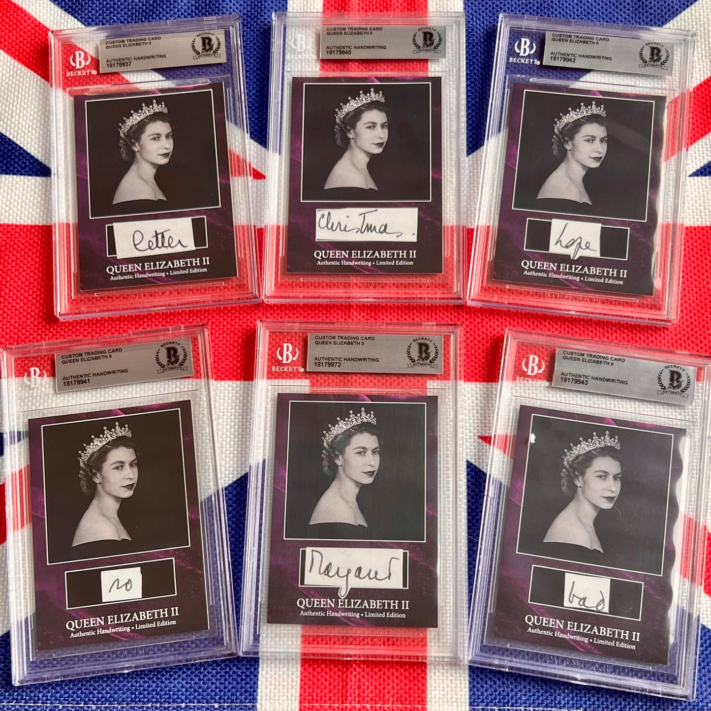 Queen Elizabeth II Beckett Encapsulated Handwriting Removed from an Autograph Letter Signed