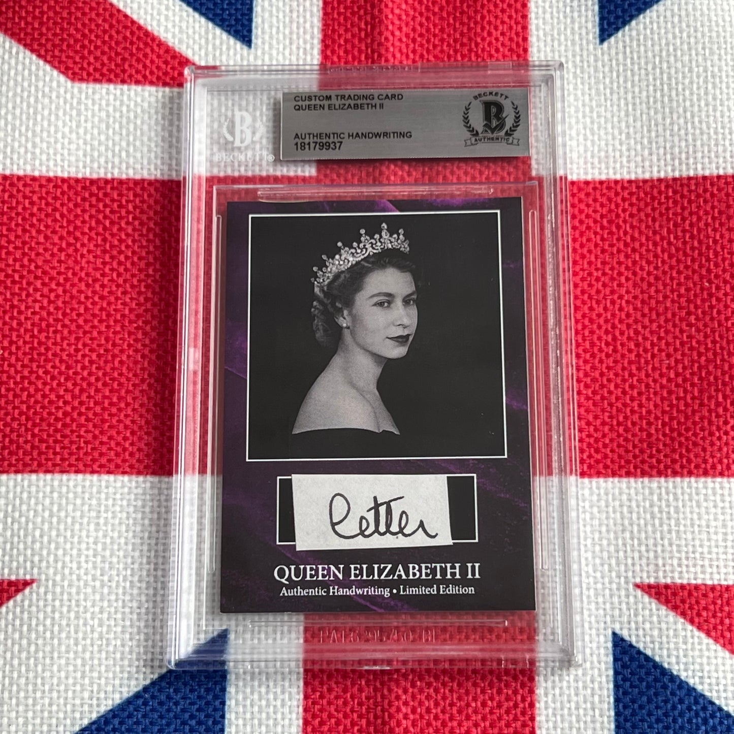 Queen Elizabeth II Beckett Encapsulated Handwriting Removed from an Autograph Letter Signed