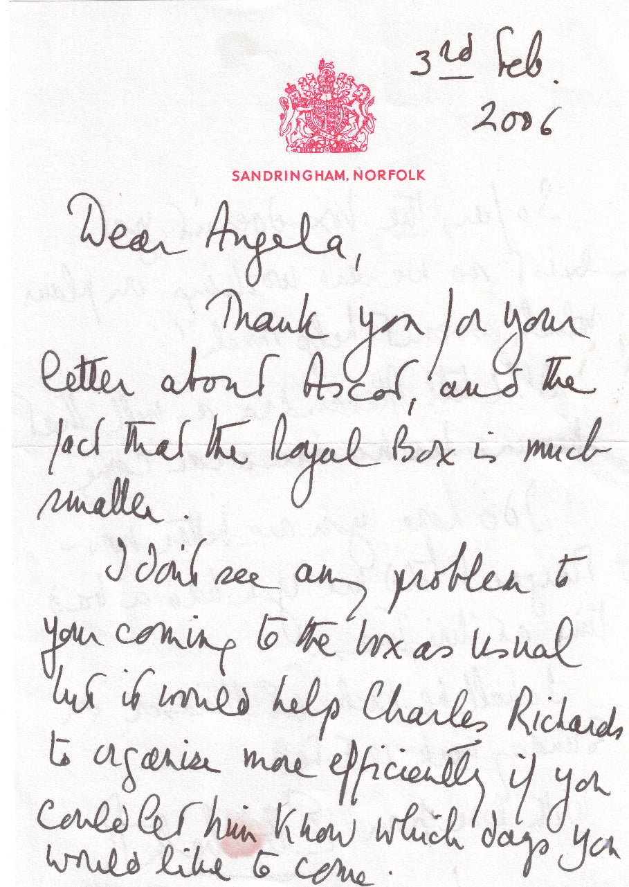 Queen Elizabeth II Beckett Encapsulated Handwriting Removed from an Autograph Letter Signed