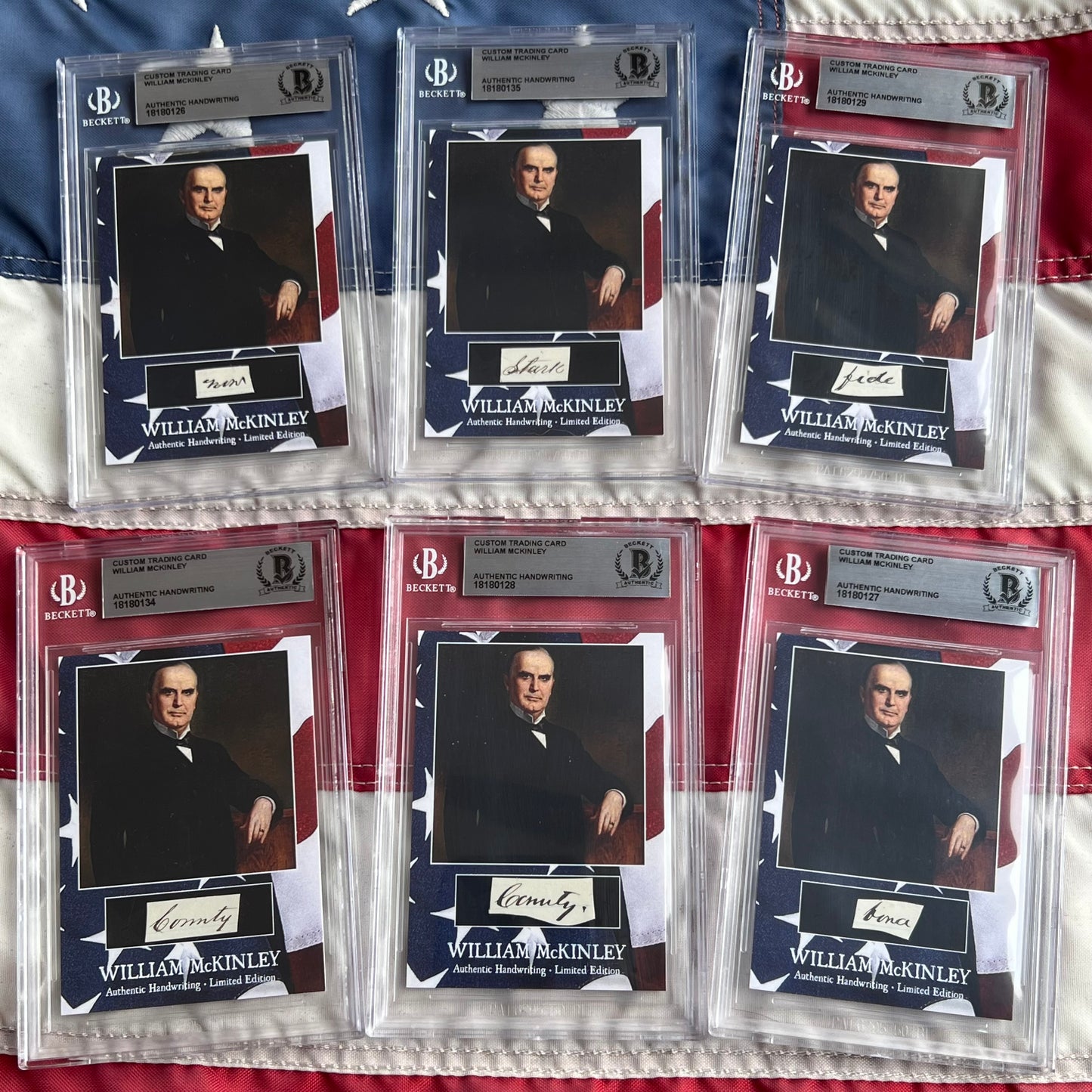 William McKinley Beckett Encapsulated Handwriting Removed from an Autograph Document Signed