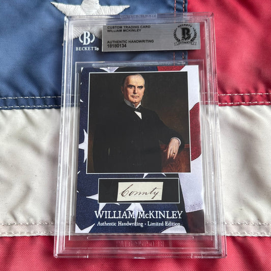 William McKinley Beckett Encapsulated Handwriting Removed from an Autograph Document Signed
