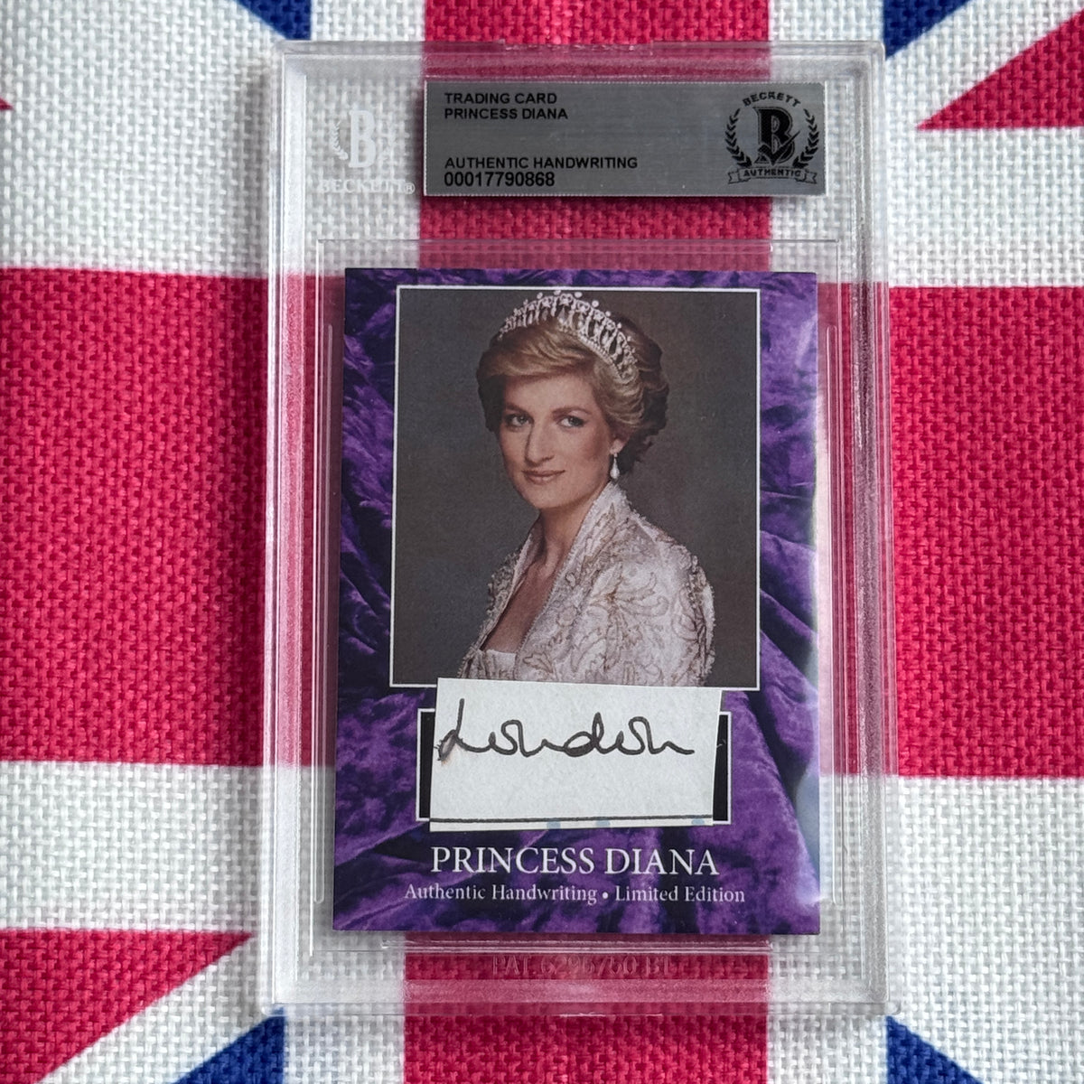 Princess Diana Beckett Encapsulated Handwriting Removed From an Autograph Letter Signed