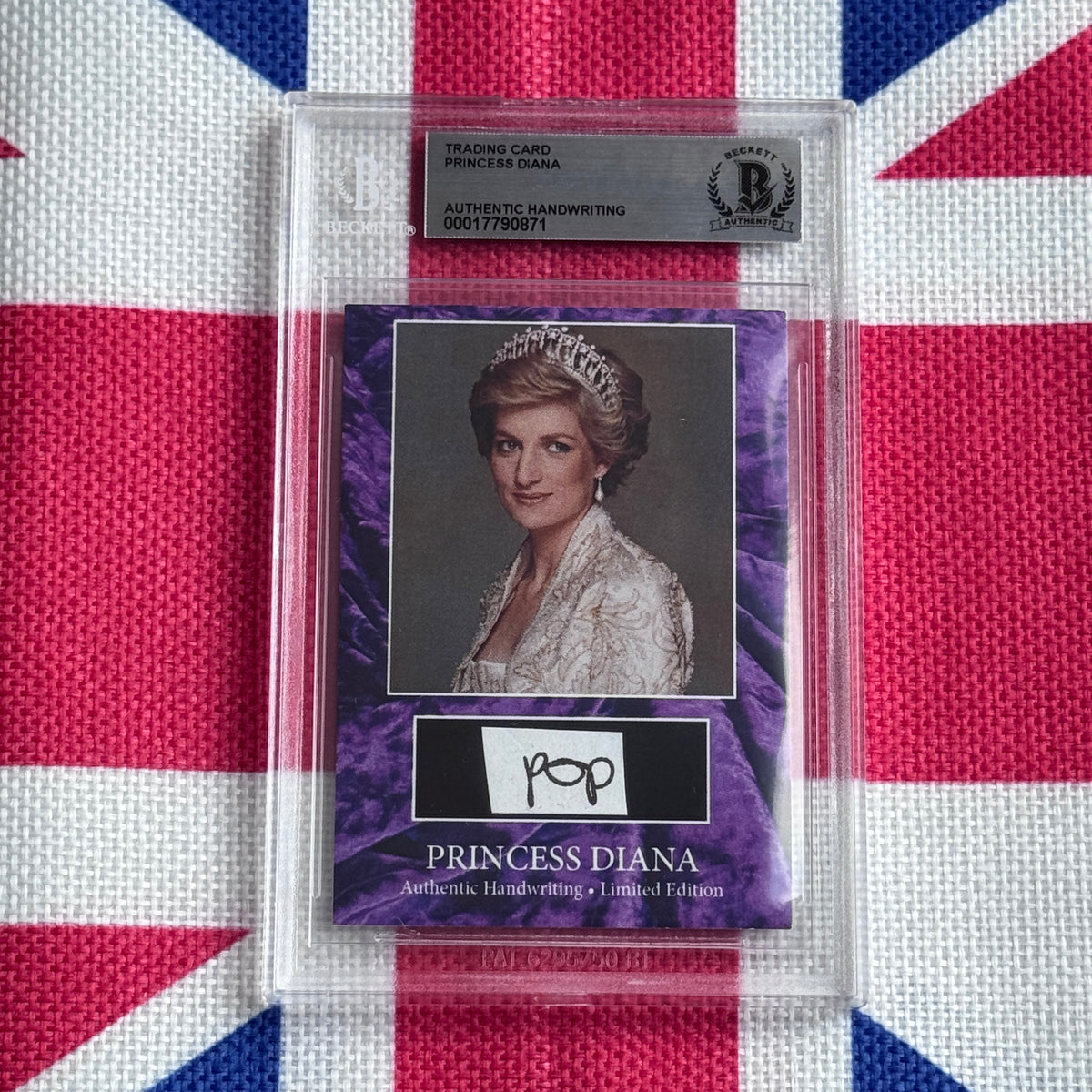 Princess Diana Beckett Encapsulated Handwriting Removed From an Autograph Letter Signed