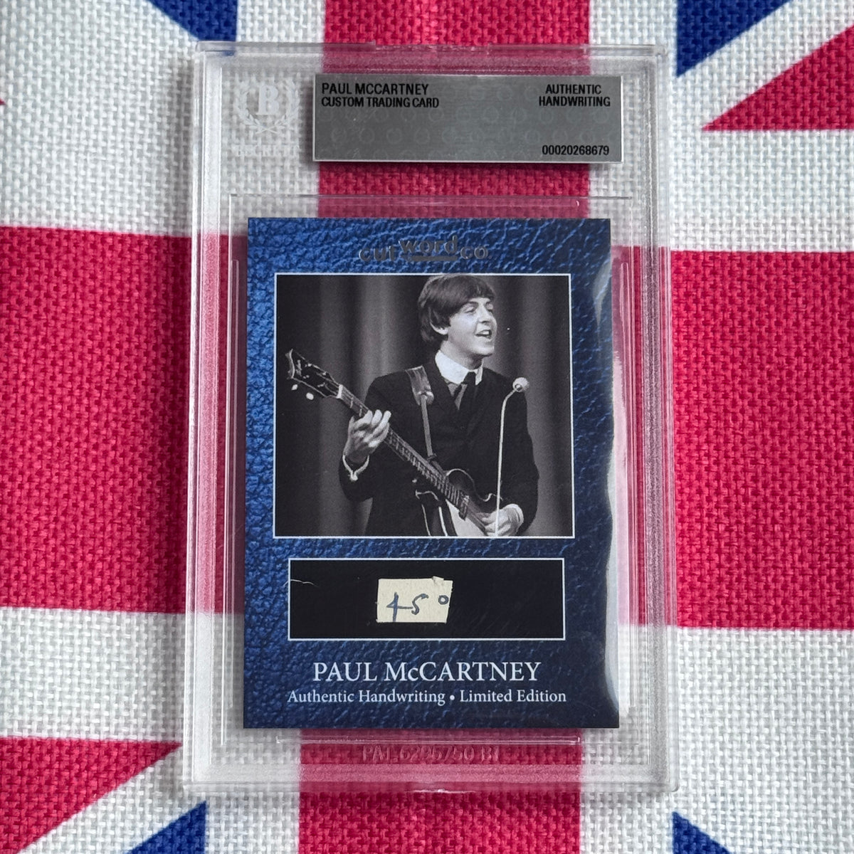 Paul McCartney Beckett Encapsulated Handwriting Removed From His Highschool Notebook
