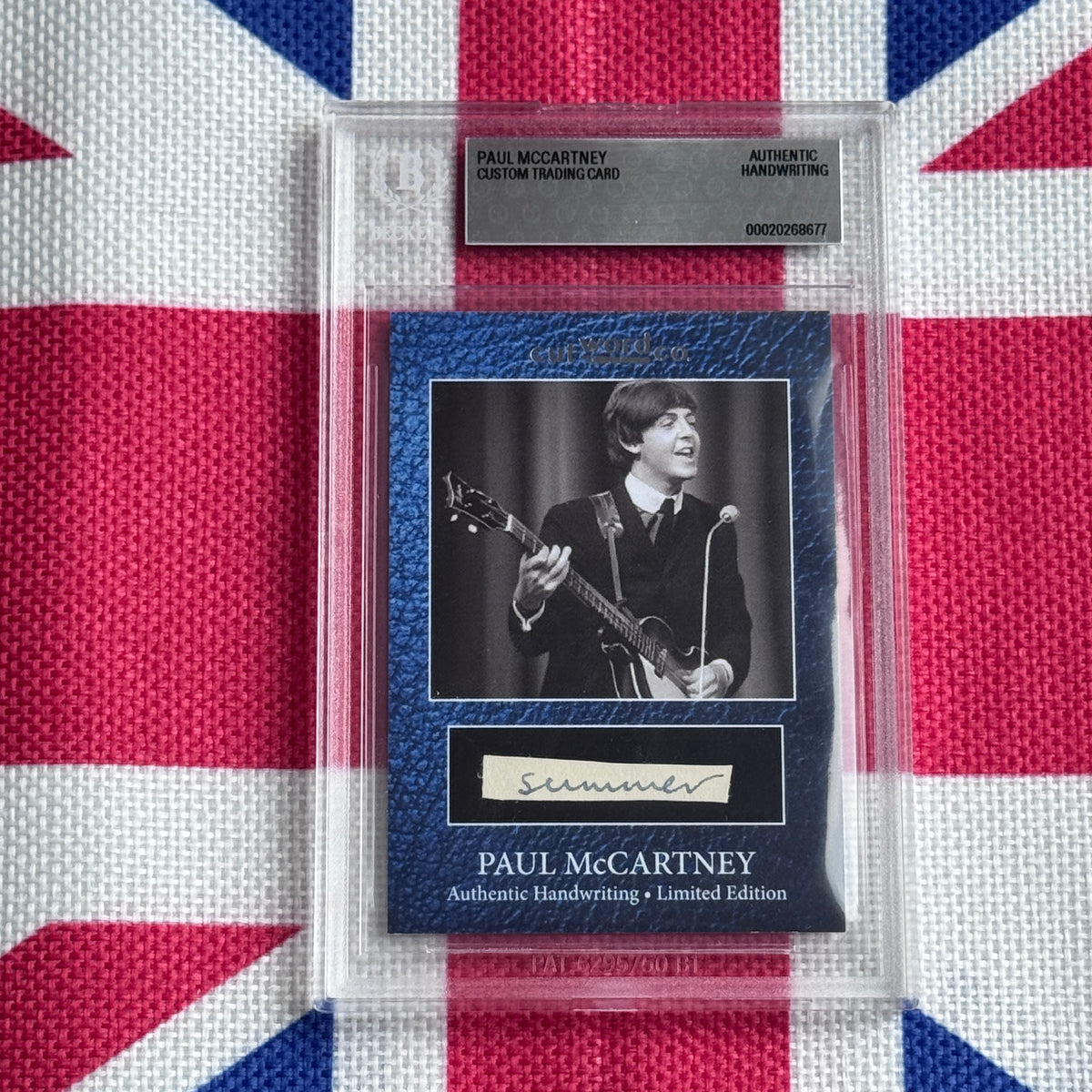 Paul McCartney Beckett Encapsulated Handwriting Removed From His Highschool Notebook