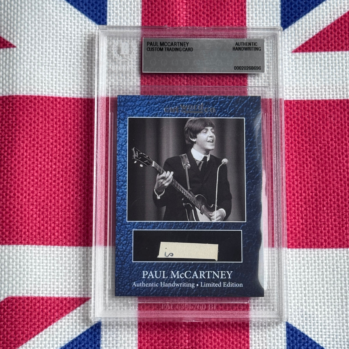 Paul McCartney Beckett Encapsulated Handwriting Removed From His Highschool Notebook