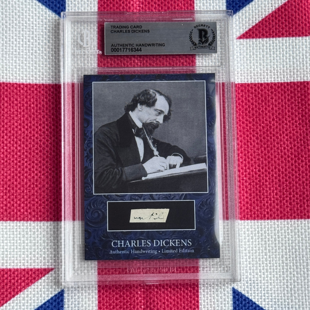 Charles Dickens Beckett Encapsulated Handwriting Removed From an Autograph Letter Signed