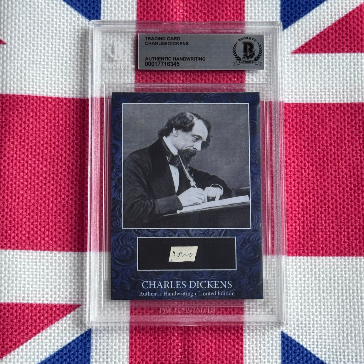 Charles Dickens Beckett Encapsulated Handwriting Removed From an Autograph Letter Signed