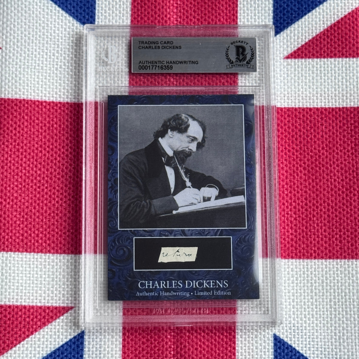 Charles Dickens Beckett Encapsulated Handwriting Removed From an Autograph Letter Signed