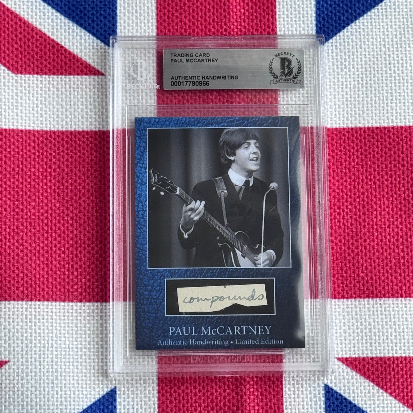 Paul McCartney Beckett Encapsulated Handwriting Removed From His Highschool Notebook