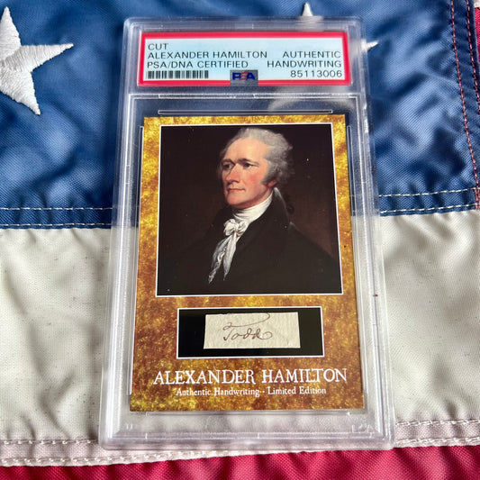 Alexander Hamilton PSA/DNA Encapsulated Handwriting Removed From an Autograph Letter Signed