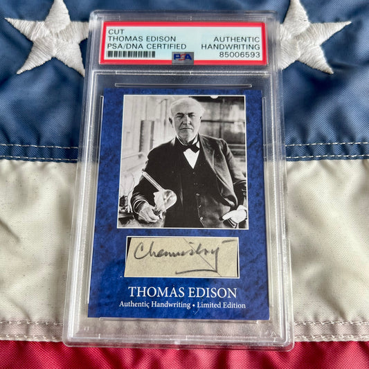 Thomas Edison PSA/DNA Encapsulated Handwriting