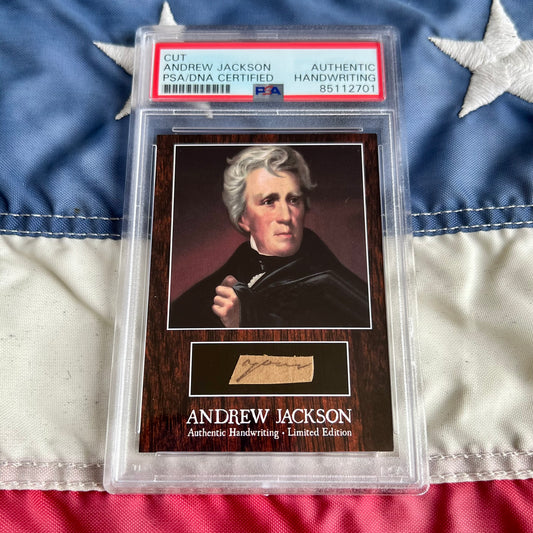 Andrew Jackson PSA/DNA Encapsulated Handwriting Removed from an Autograph Letter Signed