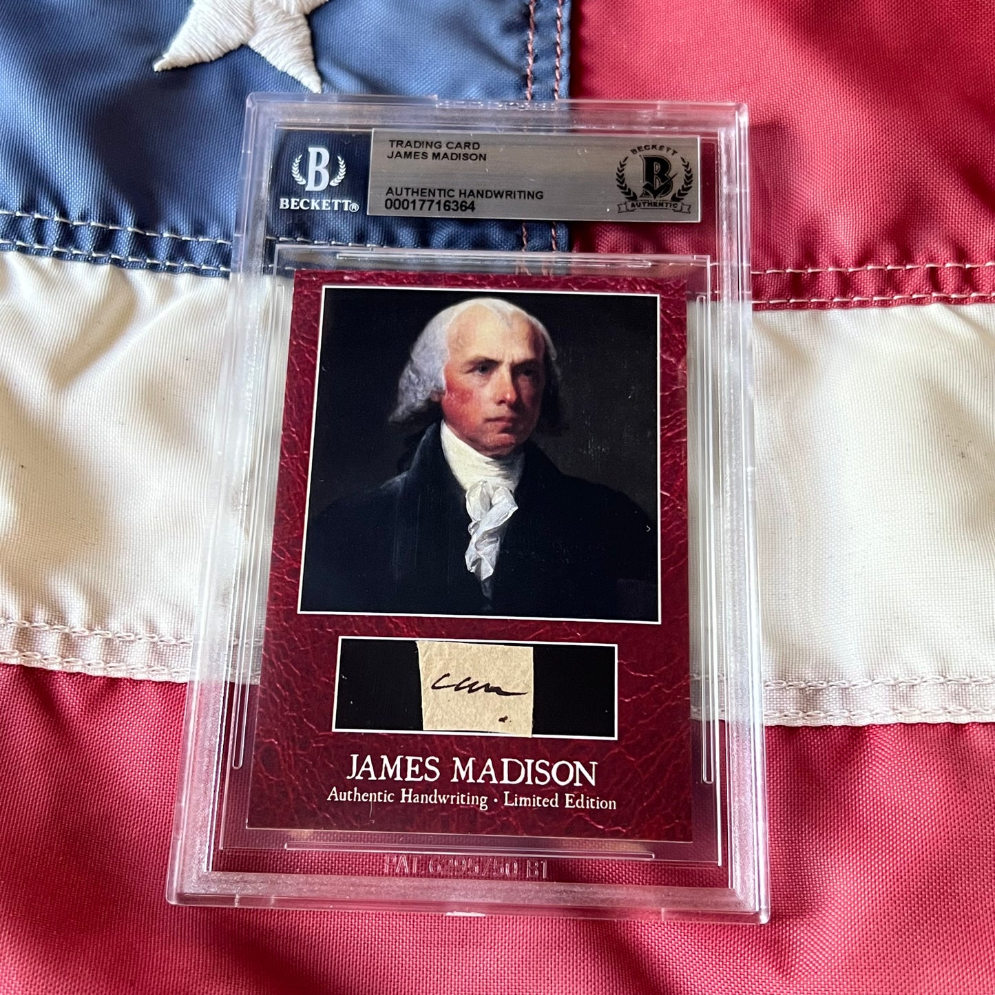 James Madison Beckett Encapsulated Handwriting Removed from an Autograph Letter Signed