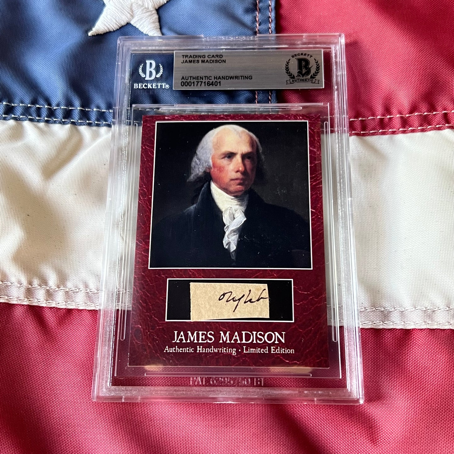 James Madison Beckett Encapsulated Handwriting Removed from an Autograph Letter Signed