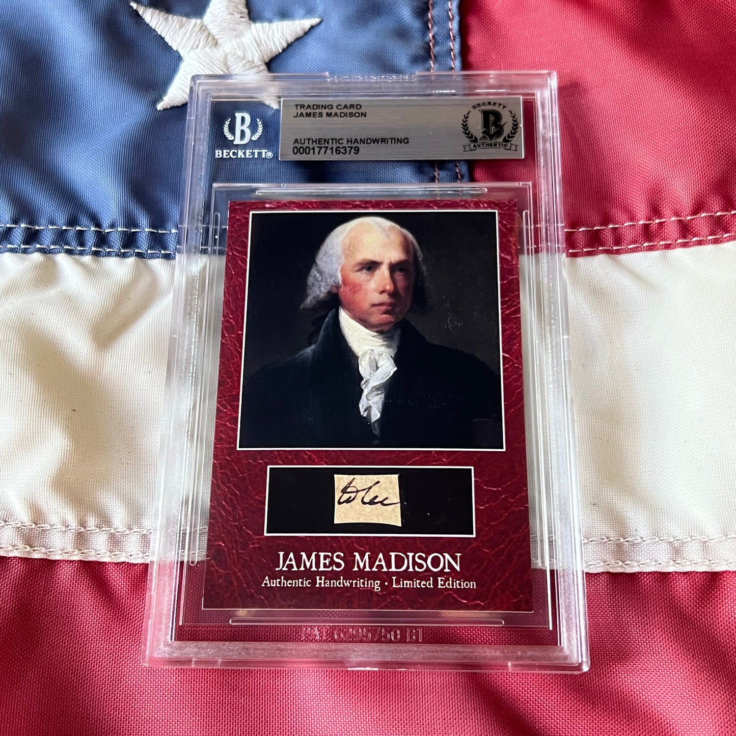 James Madison Beckett Encapsulated Handwriting Removed from an Autograph Letter Signed