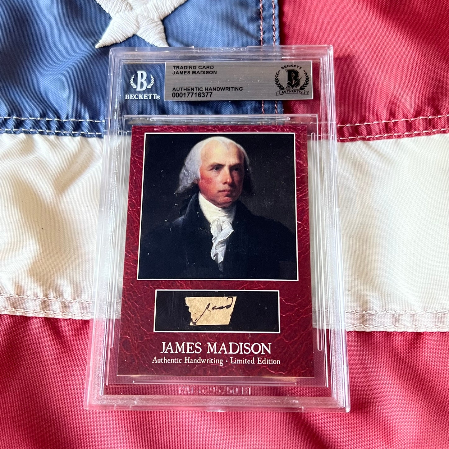 James Madison Beckett Encapsulated Handwriting Removed from an Autograph Letter Signed