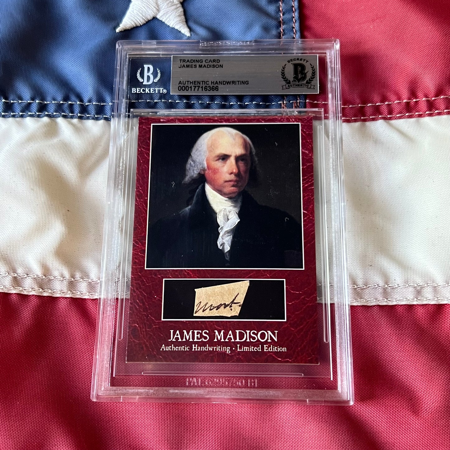 James Madison Beckett Encapsulated Handwriting Removed from an Autograph Letter Signed