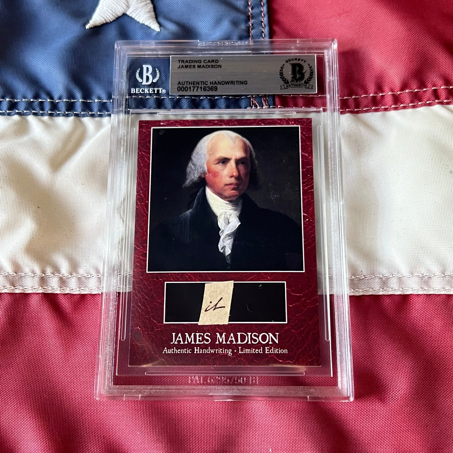 James Madison Beckett Encapsulated Handwriting Removed from an Autograph Letter Signed