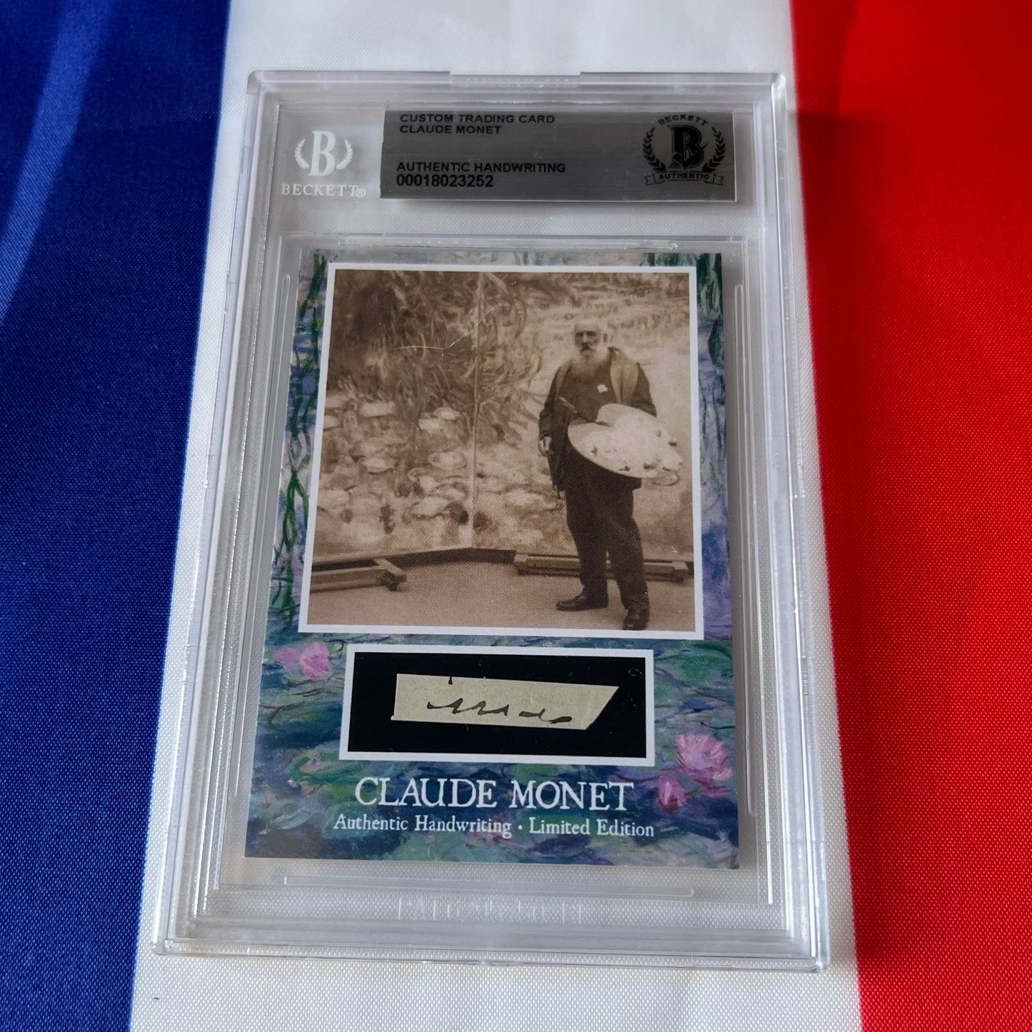 Claude Monet Beckett Encapsulated Handwriting Removed from an Autograph Document Signed