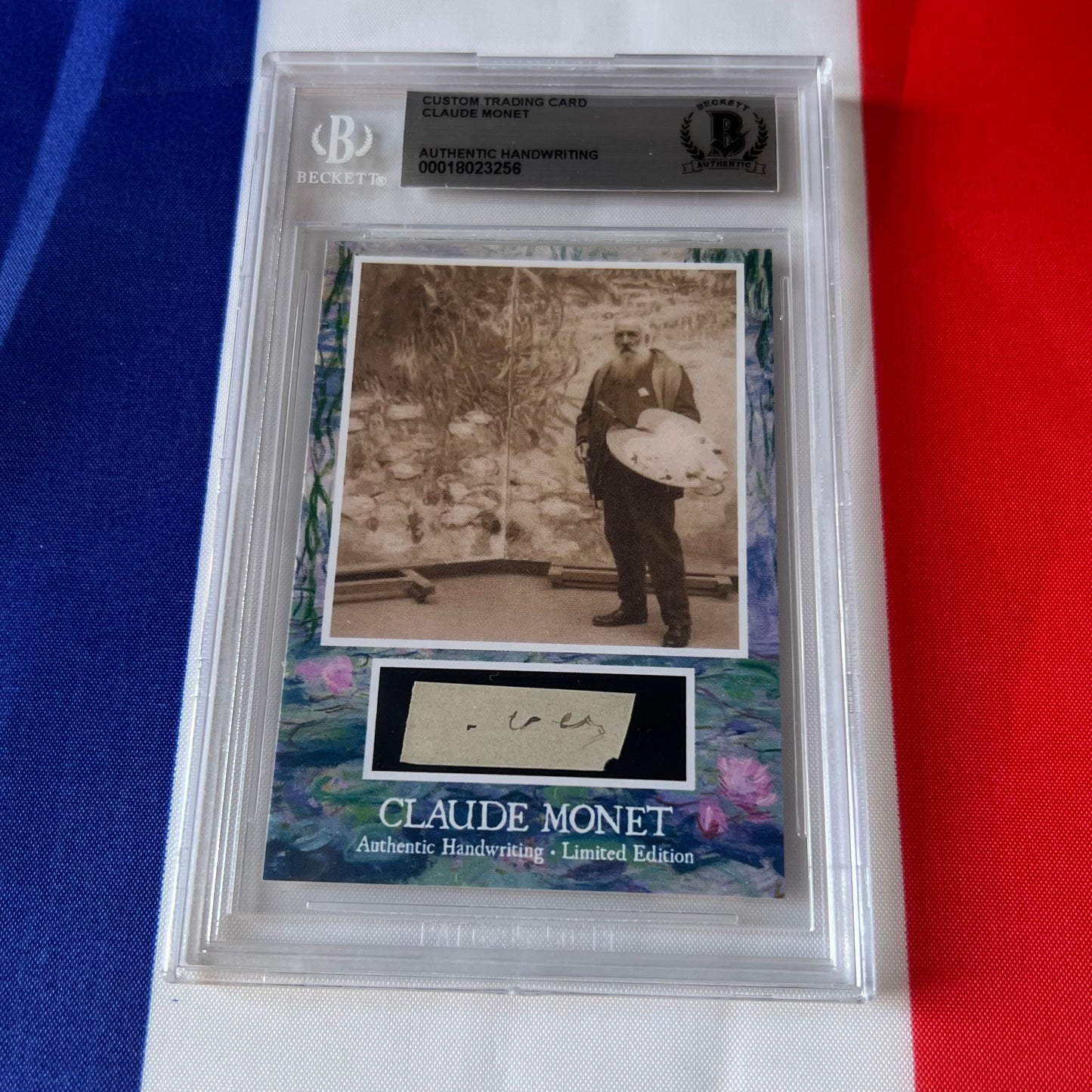 Claude Monet Beckett Encapsulated Handwriting Removed from an Autograph Document Signed