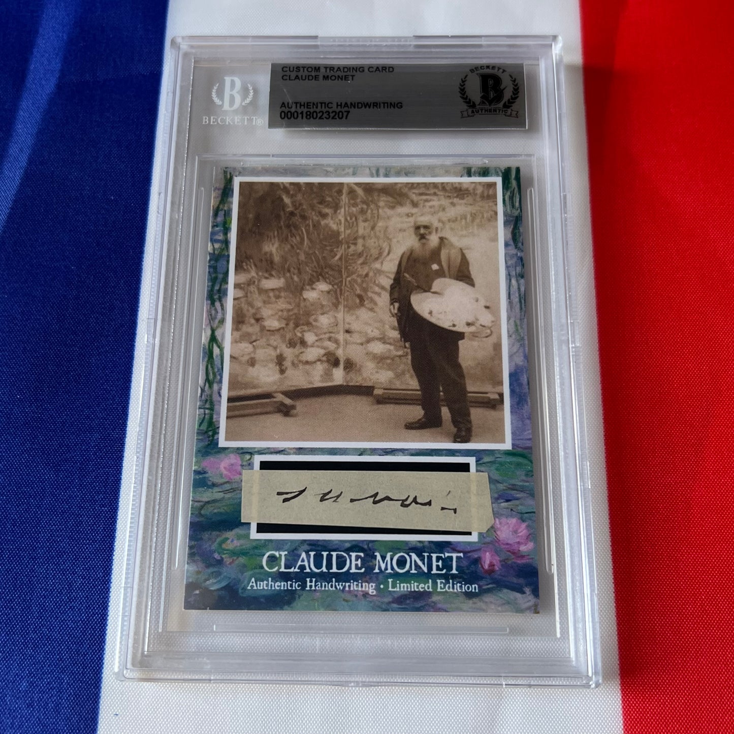 Claude Monet Beckett Encapsulated Handwriting Removed from an Autograph Document Signed