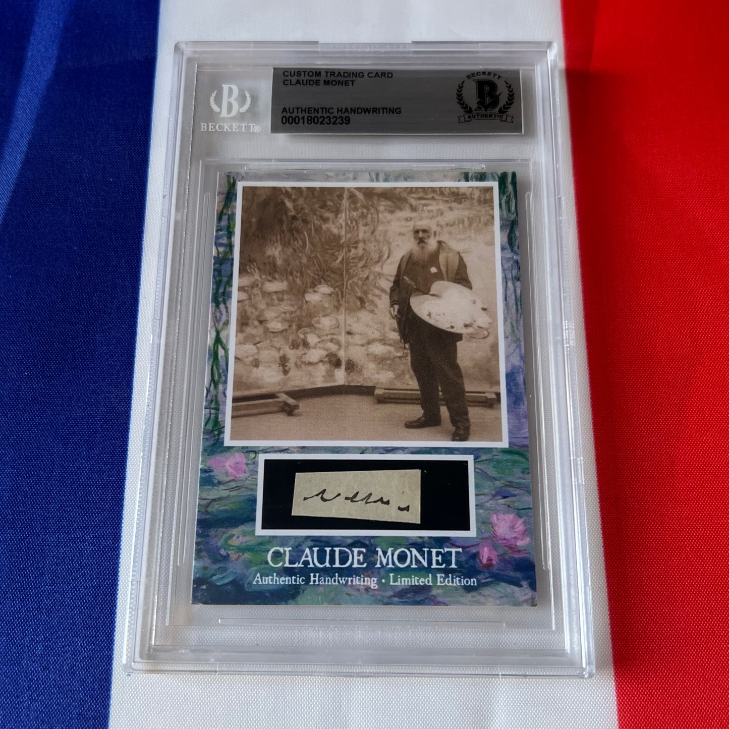 Claude Monet Beckett Encapsulated Handwriting Removed from an Autograph Document Signed