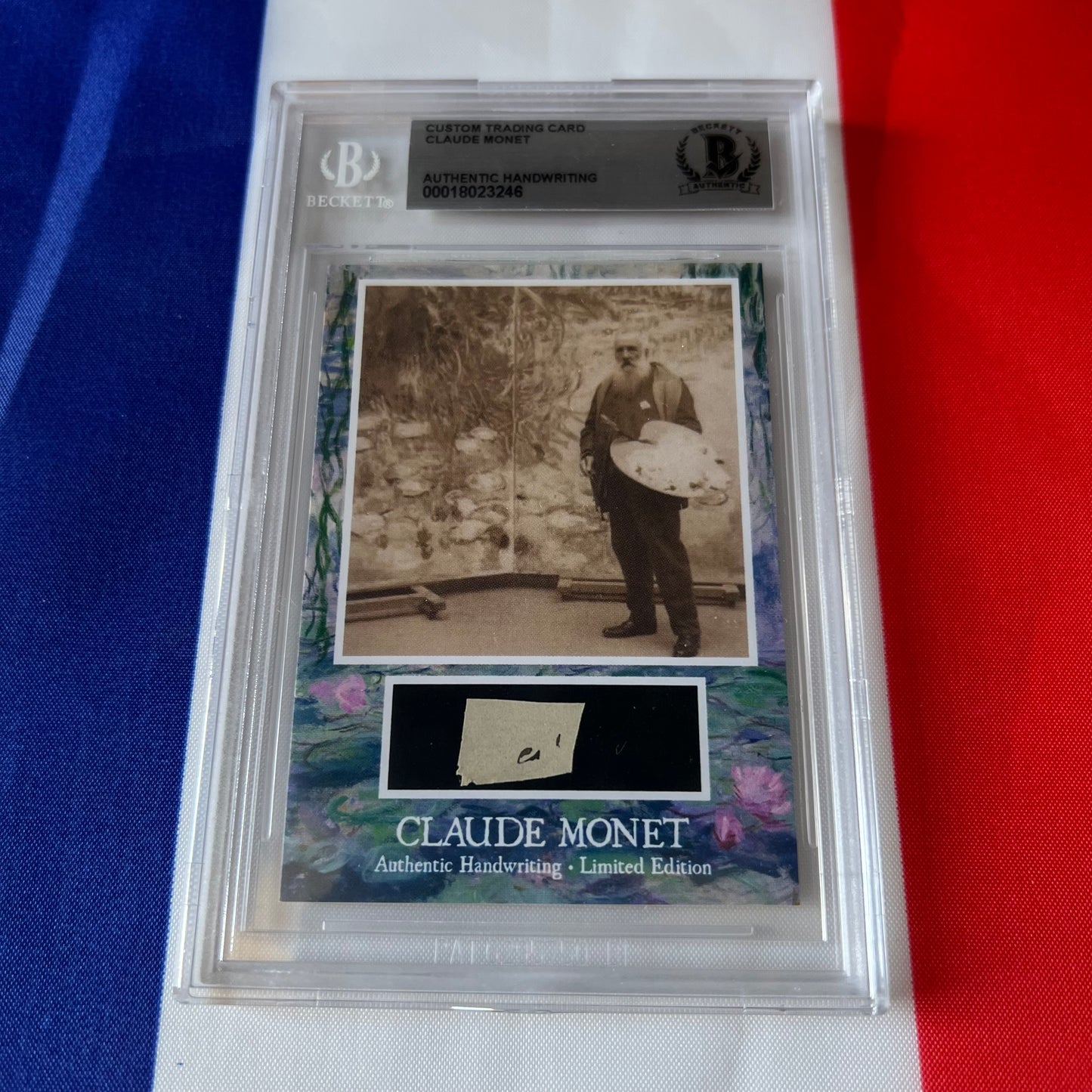 Claude Monet Beckett Encapsulated Handwriting Removed from an Autograph Document Signed