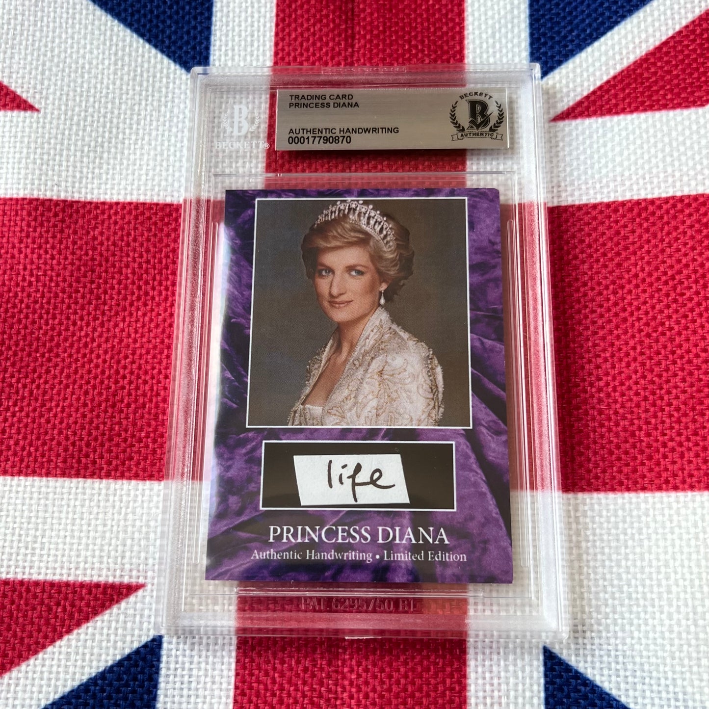 Princess Diana Beckett Encapsulated Handwriting Removed From an Autograph Letter Signed