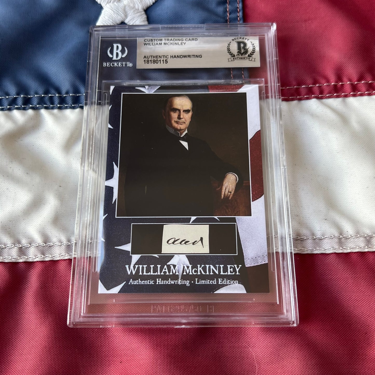 William McKinley Beckett Encapsulated Handwriting Removed from an Autograph Document Signed