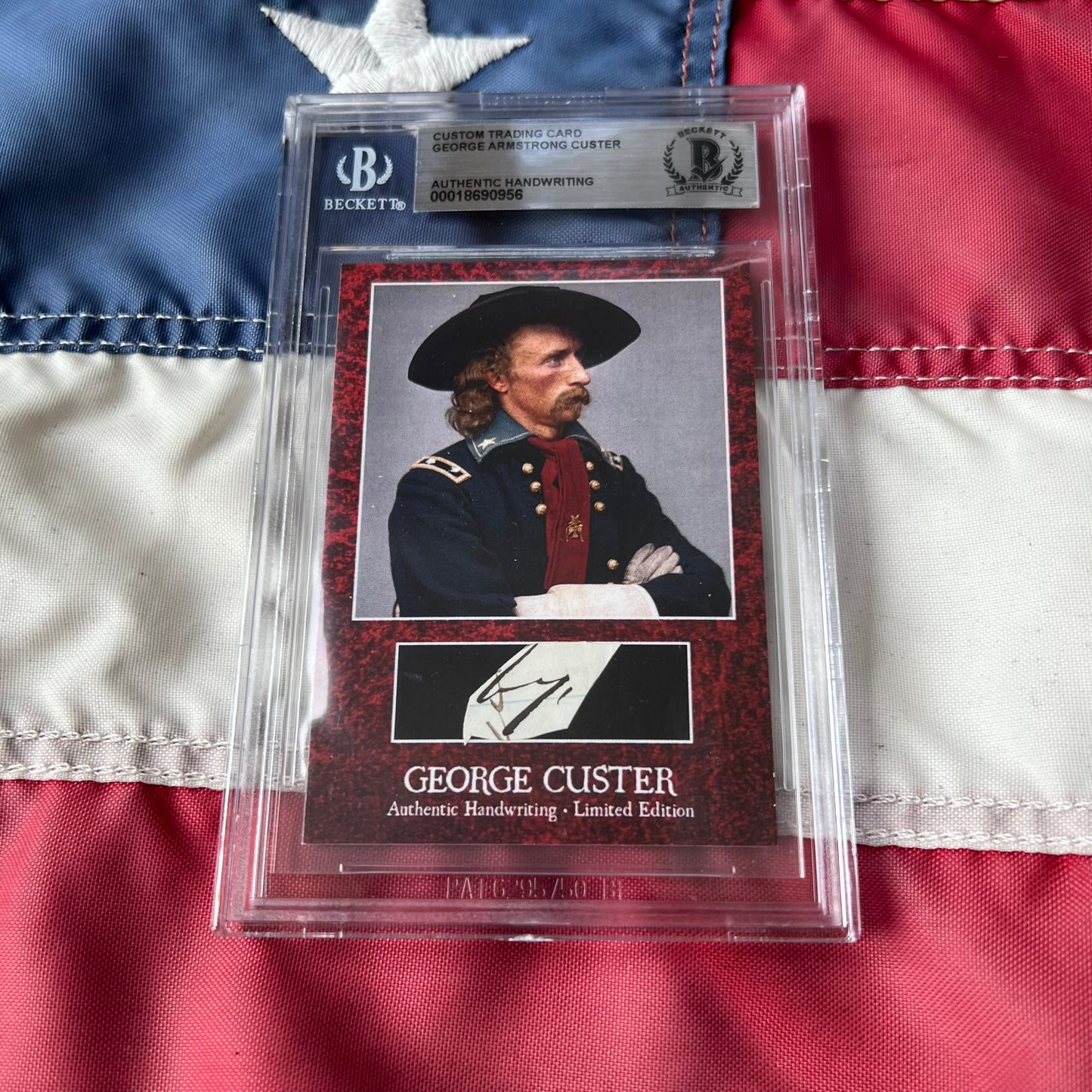 George Custer Beckett Encapsulated Handwriting Removed from an Autograph Letter Signed