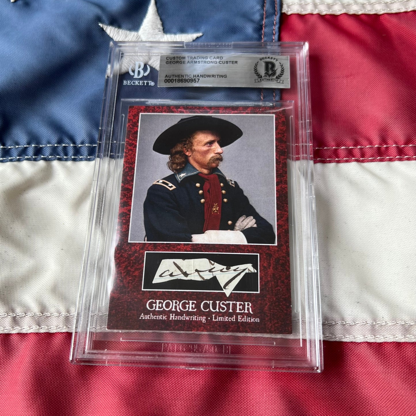 George Custer Beckett Encapsulated Handwriting Removed from an Autograph Letter Signed
