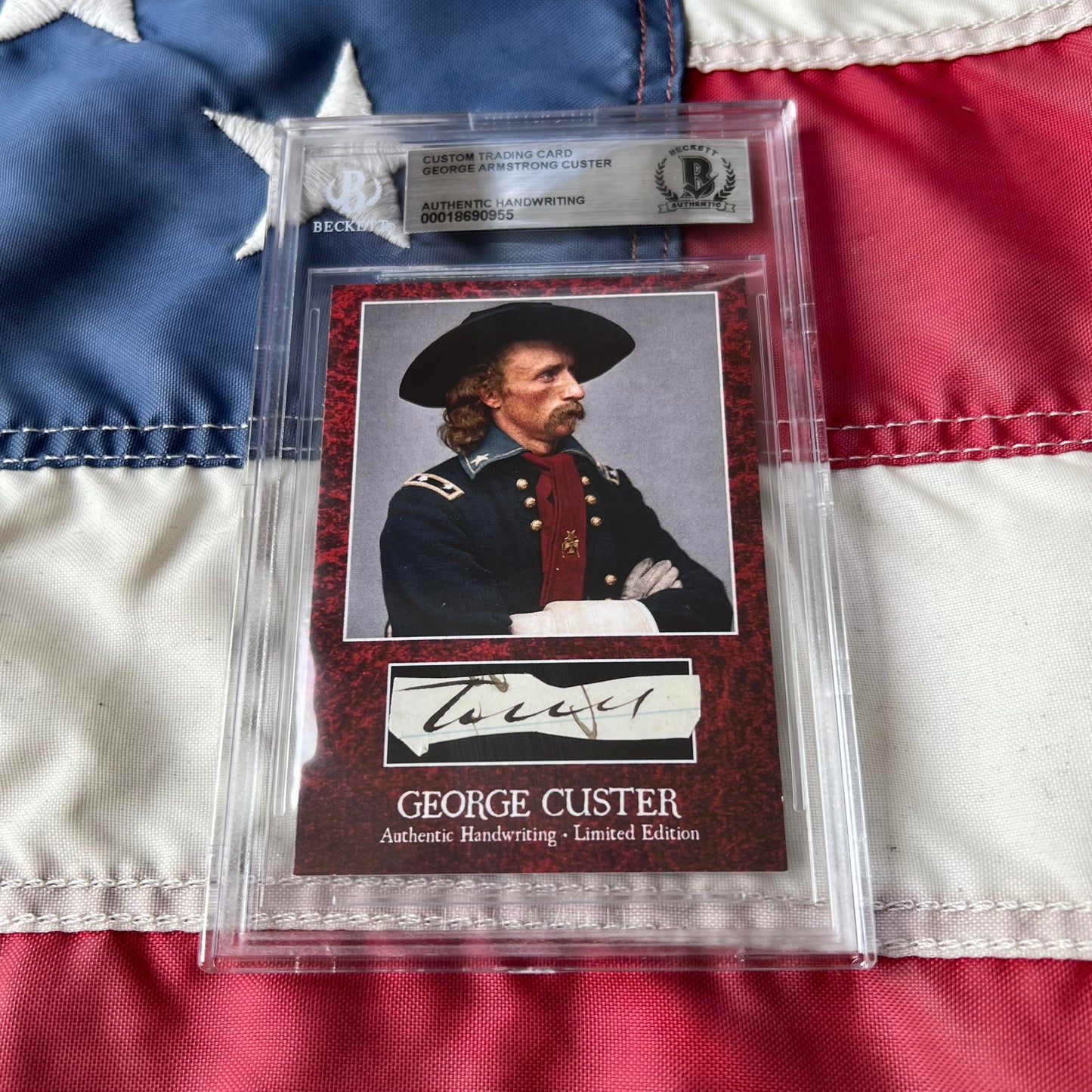 George Custer Beckett Encapsulated Handwriting Removed from an Autograph Letter Signed