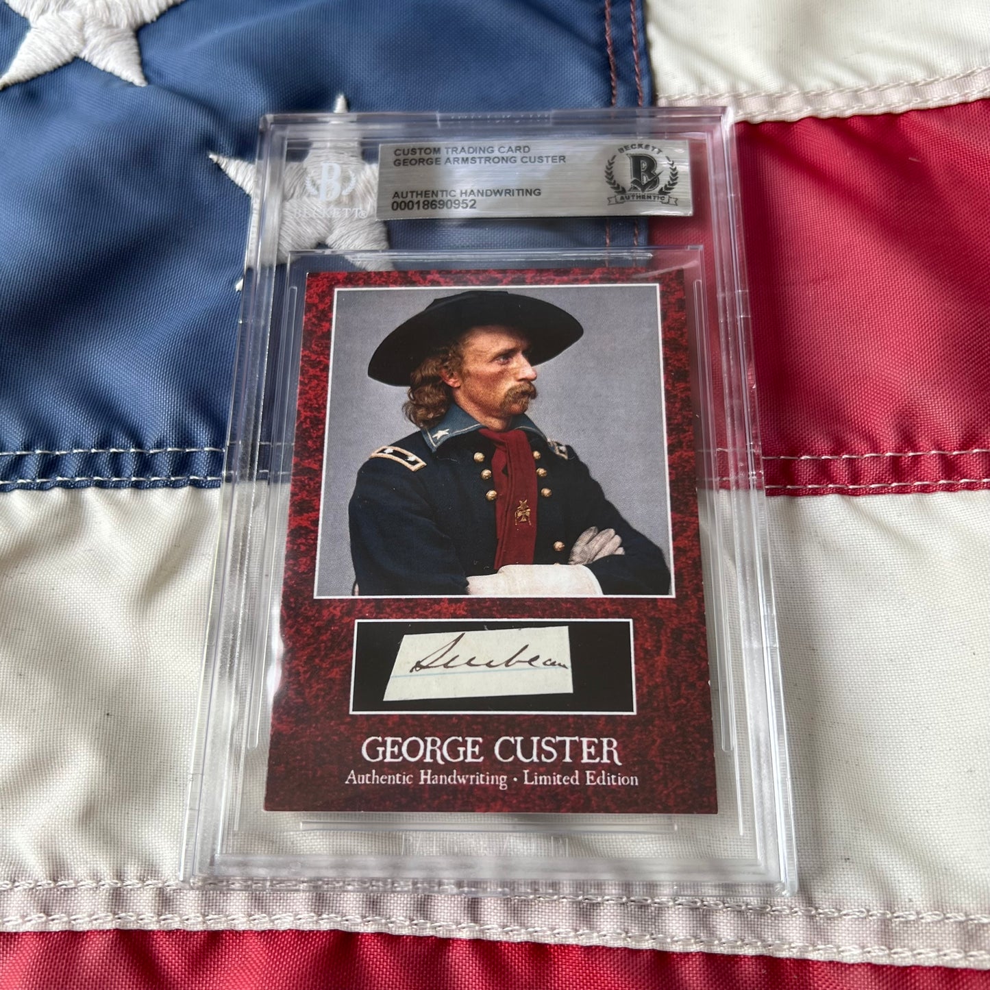 George Custer Beckett Encapsulated Handwriting Removed from an Autograph Letter Signed