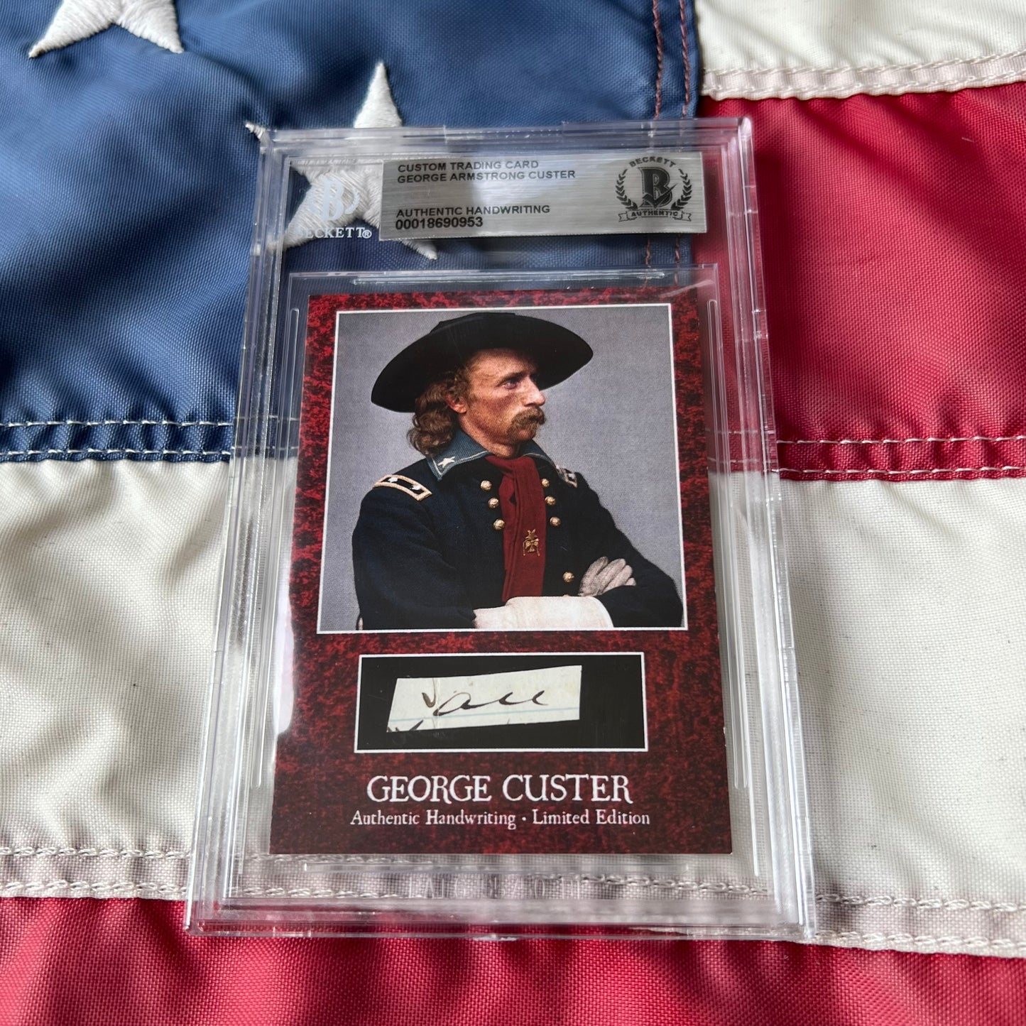 George Custer Beckett Encapsulated Handwriting Removed from an Autograph Letter Signed