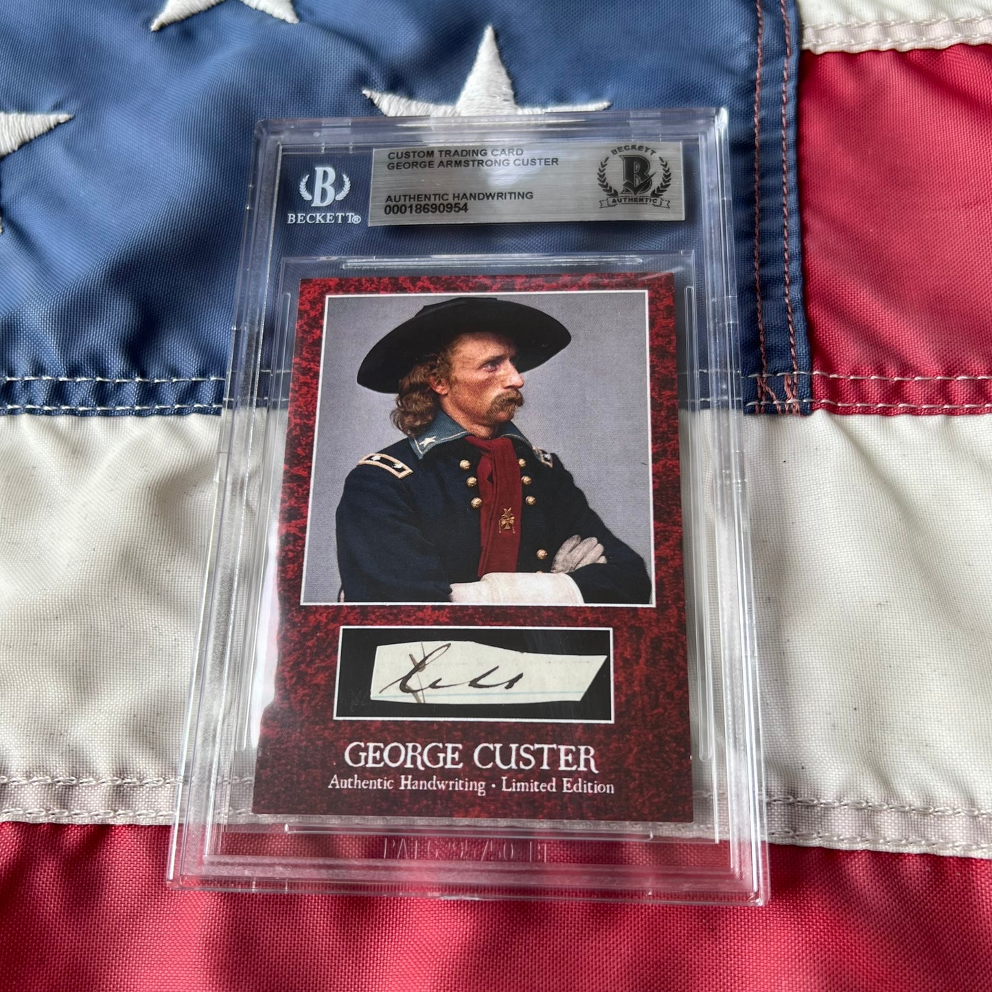 George Custer Beckett Encapsulated Handwriting Removed from an Autograph Letter Signed