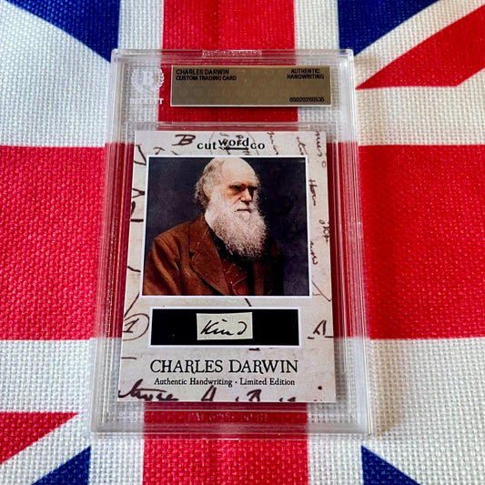 Charles Darwin Beckett Encapsulated Handwriting Removed from an Autograph Letter Signed