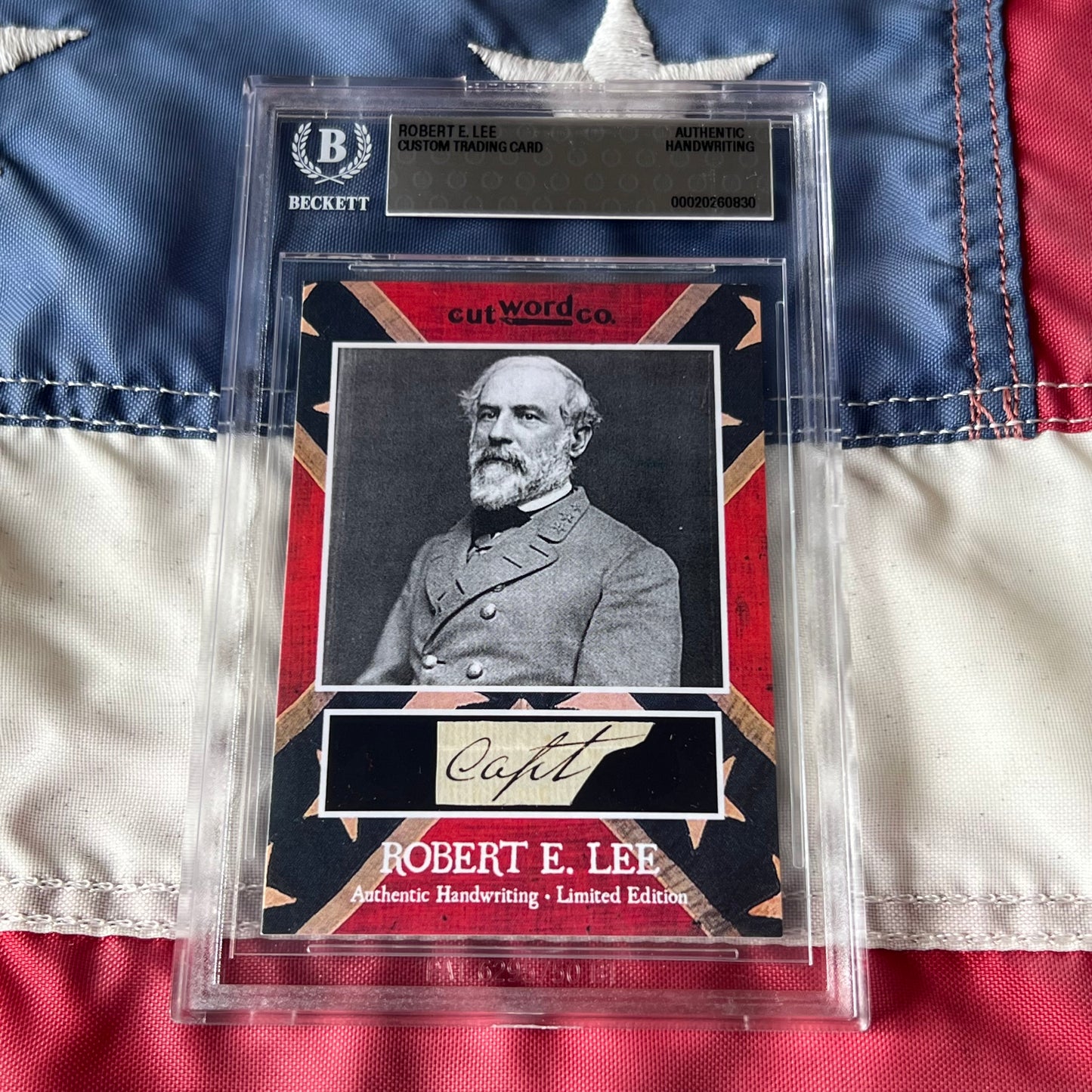 Robert E. Lee Handwritten Word Cut from An Autograph Letter Signed Beckett BAS