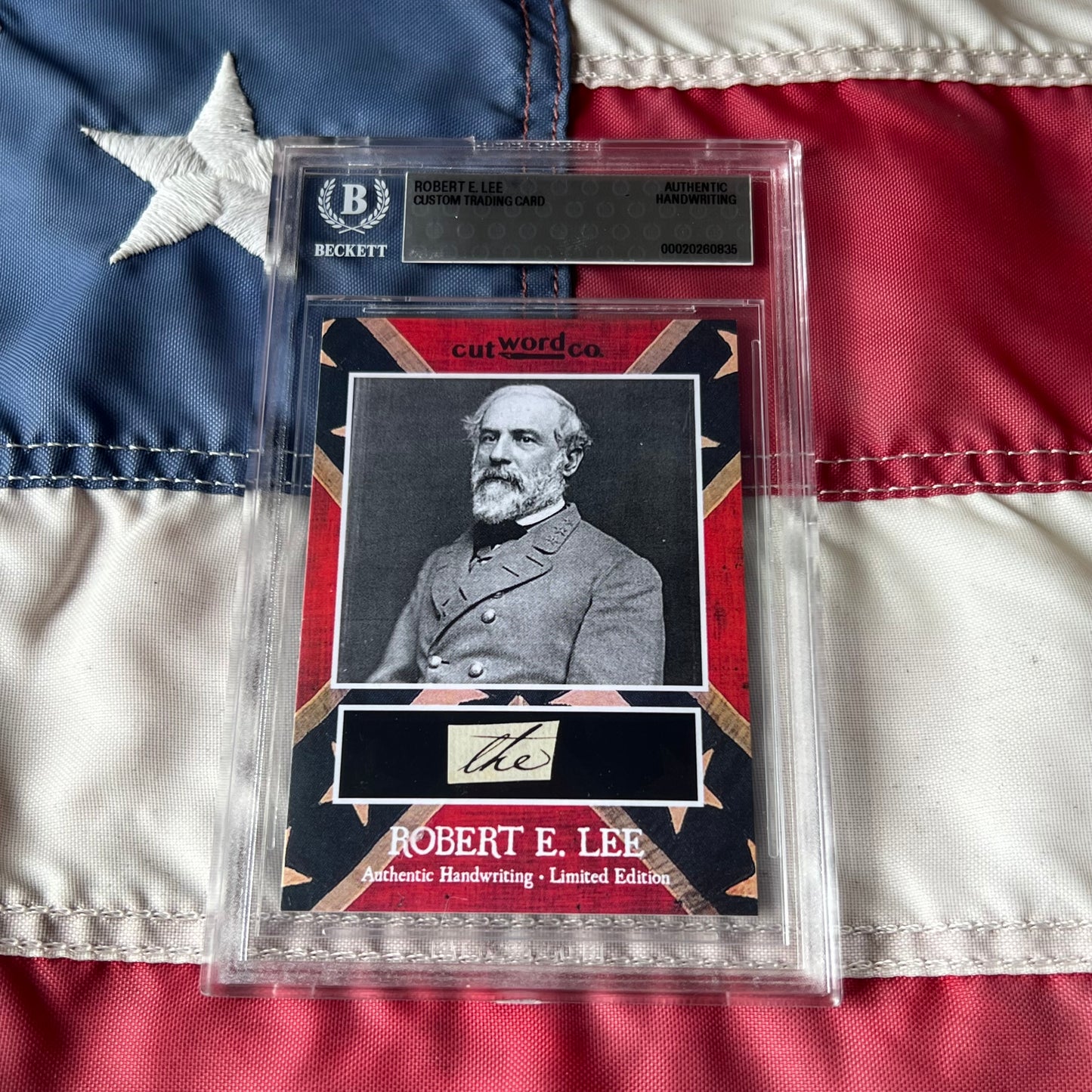 Robert E. Lee Handwritten Word Cut from An Autograph Letter Signed Beckett BAS