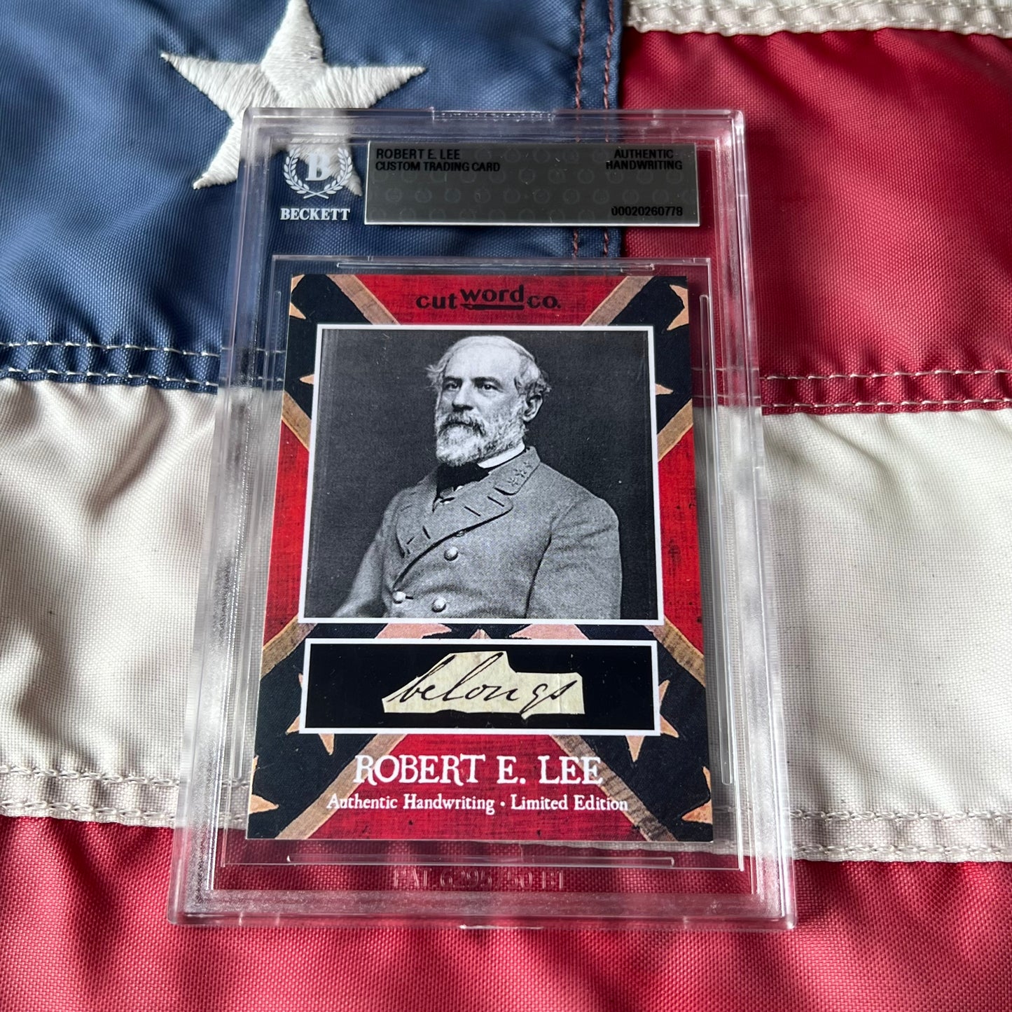 Robert E. Lee Handwritten Word Cut from An Autograph Letter Signed Beckett BAS