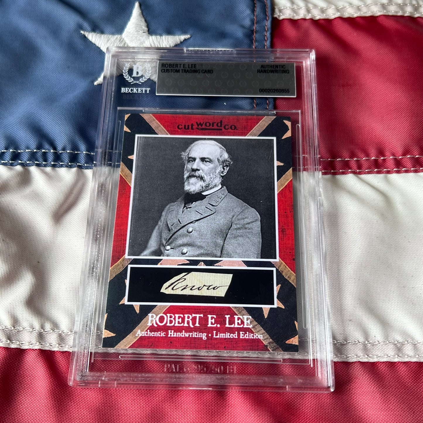 Robert E. Lee Handwritten Word Cut from An Autograph Letter Signed Beckett BAS