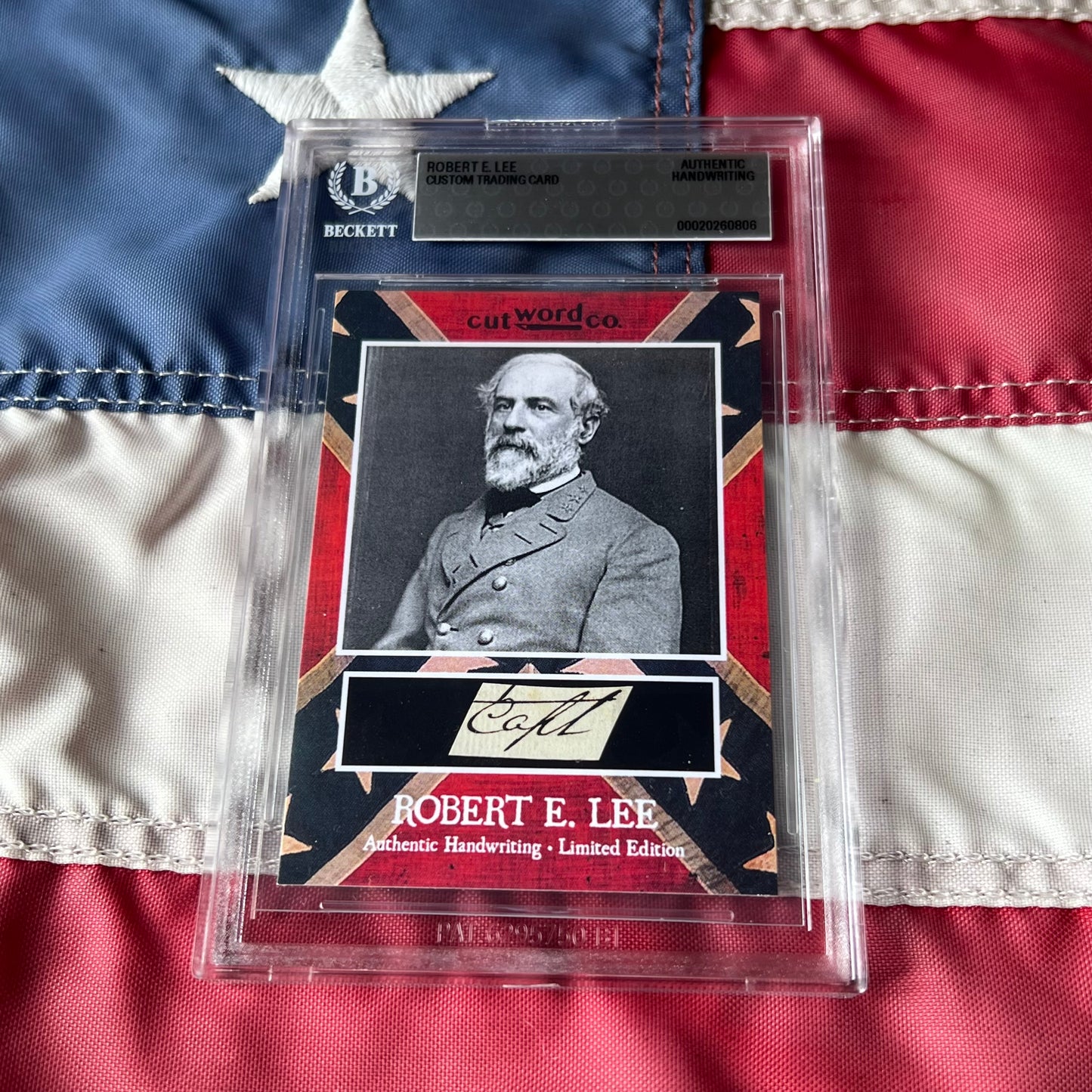 Robert E. Lee Handwritten Word Cut from An Autograph Letter Signed Beckett BAS