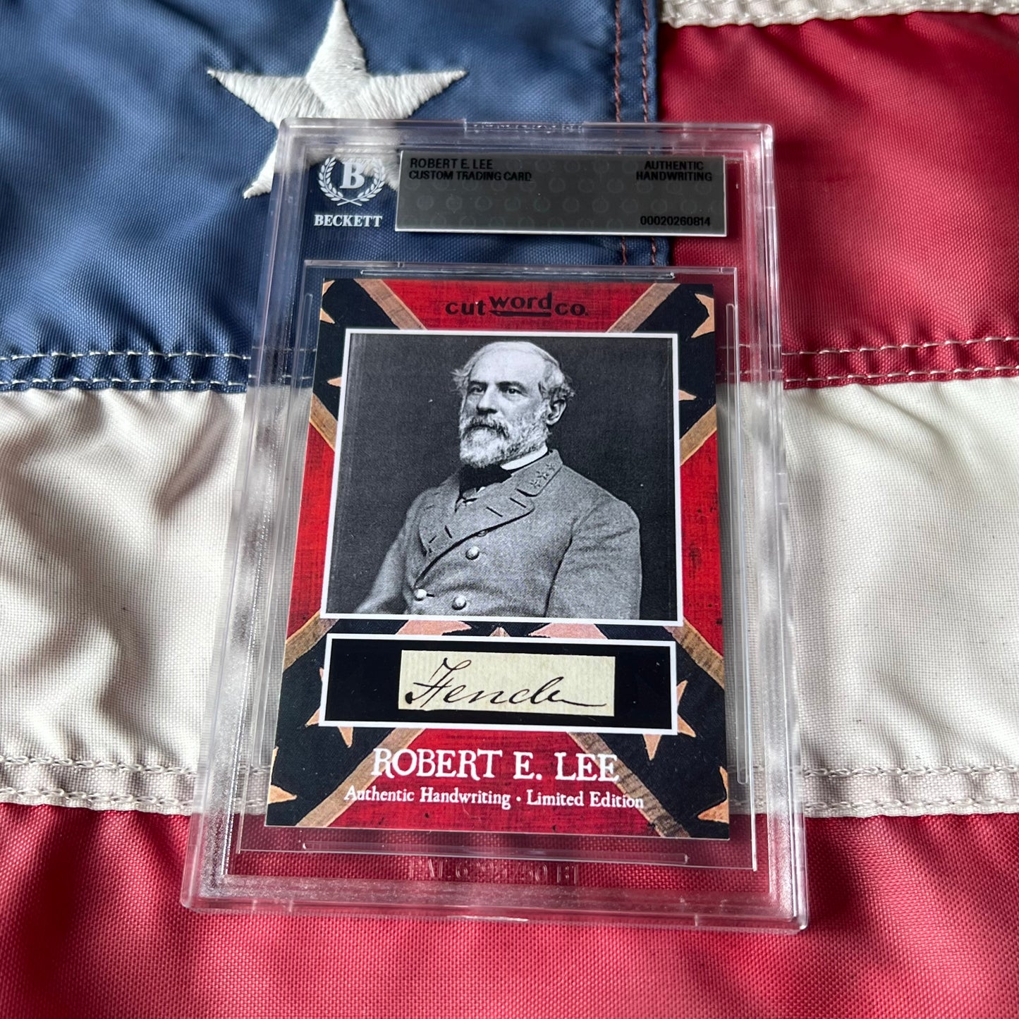 Robert E. Lee Handwritten Word Cut from An Autograph Letter Signed Beckett BAS