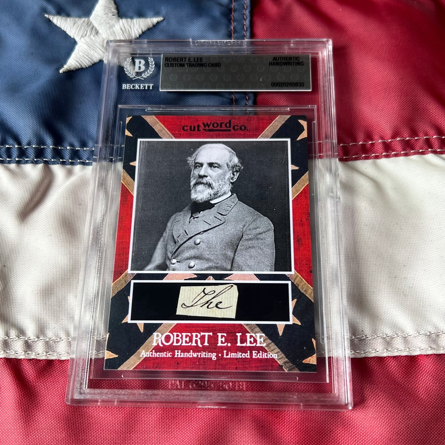 Robert E. Lee Handwritten Word Cut from An Autograph Letter Signed Beckett BAS