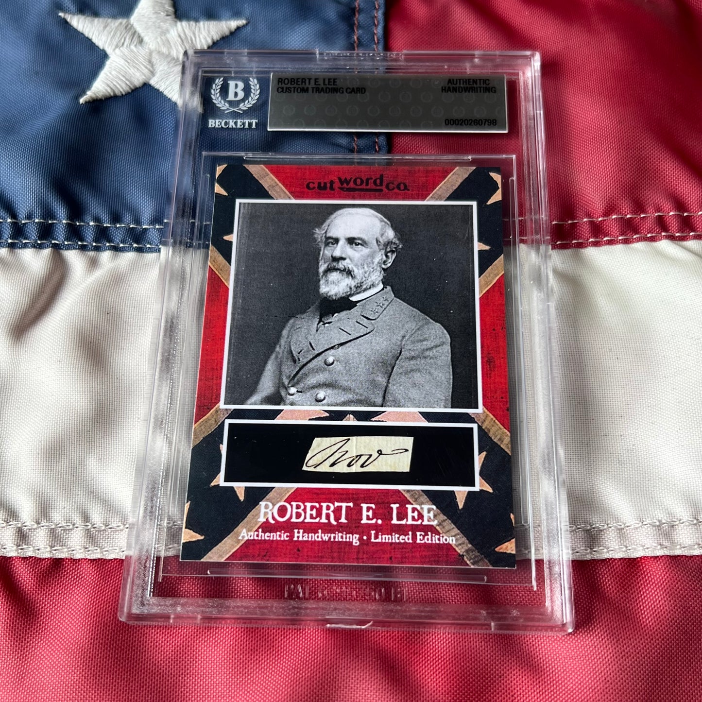 Robert E. Lee Handwritten Word Cut from An Autograph Letter Signed Beckett BAS