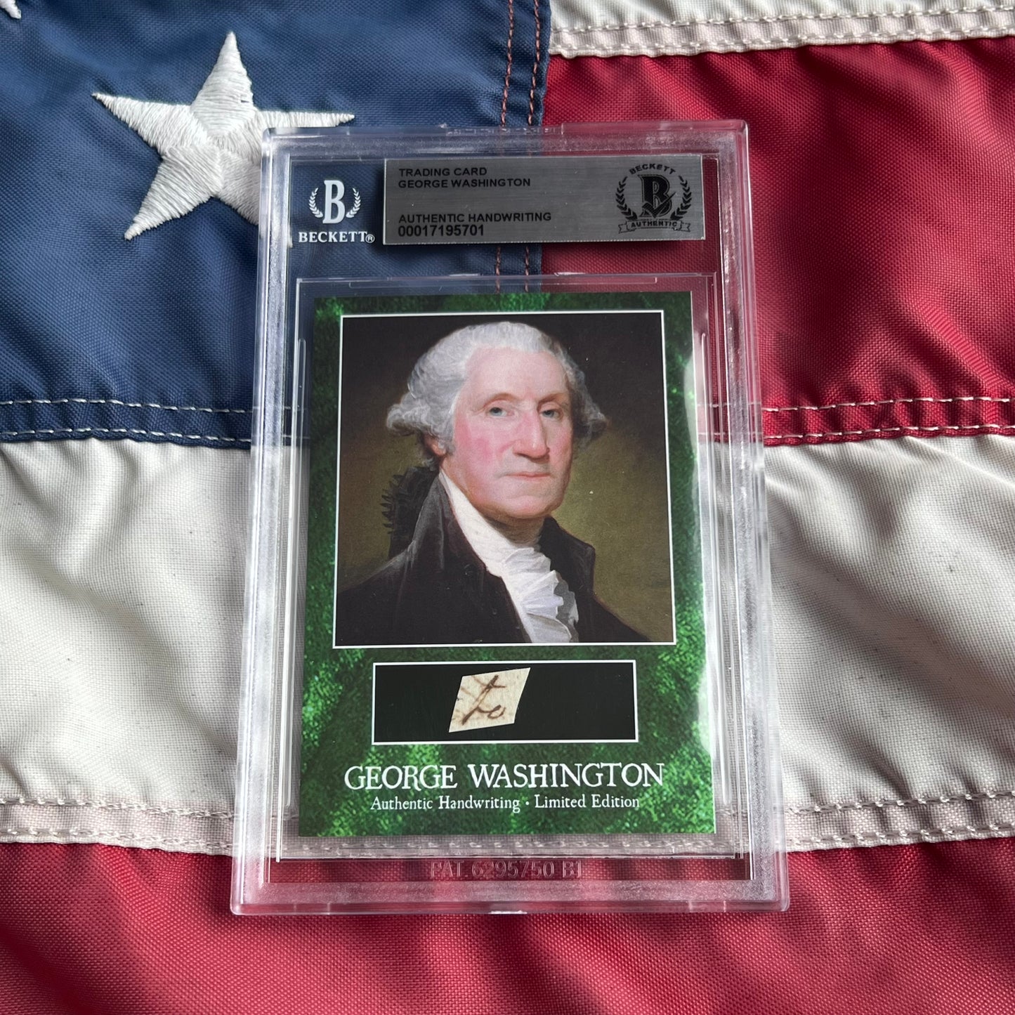 George Washington Beckett Encapsulated Handwriting Removed from an Autograph Letter Signed
