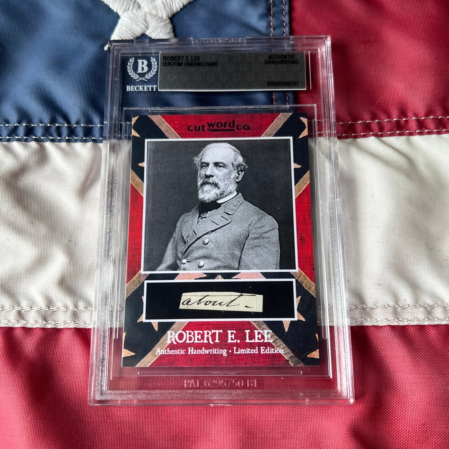 Robert E. Lee Handwritten Word Cut from An Autograph Letter Signed Beckett BAS