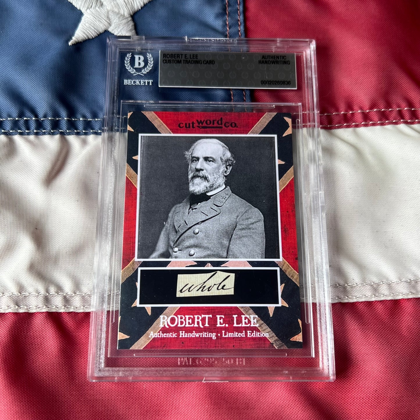 Robert E. Lee Handwritten Word Cut from An Autograph Letter Signed Beckett BAS