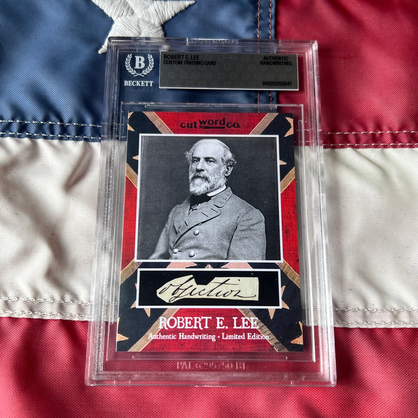 Robert E. Lee Handwritten Word Cut from An Autograph Letter Signed Beckett BAS